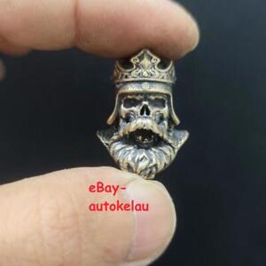 Pendentif épée casque roi en laiton avec perles EDC décoration paracorde