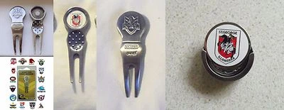 MARKERS NRL GOLF - Official Divot Tools OR Hat Clips - STORM - Souths. Dragons, Eels,