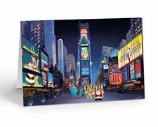 Santa & Times Square New York Christmas Card - Regional Christmas Cards - 90017