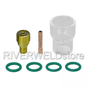 TIG Gas Lens Collet Body 45V44 13N23 Glass Cup #12 13/16" Kit for WP 9 20 25 7pk - Picture 1 of 5