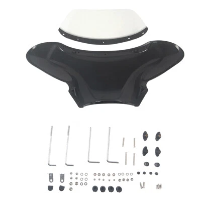 前蝙蝠翼整流挡风玻璃通用适合哈雷雅马哈铃木本田 — 第 1/4 张图片