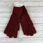 Treasure &amp; Bond Womens Gloves Knit Red Syrah One Size
