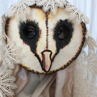 Barn Owl Mask - Adult Halloween Mask - Masquerade Cosplay Prop Mask - Image 1 of 4