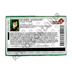 HASBRO GI JOE G.I. JOE - Filecard FC - Modern - Storm Shadow - Imagen 1 de 1