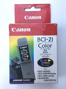 AU Canon BCI-21 Color Genuine New Sealed Apple StyleWriter 2400/2500 M3329 BC21~ - Picture 1 of 3