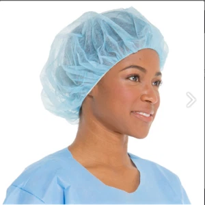 Bouffant Blue Spunbond Cap Halyard 69801 Large Disposable Easy Grab Box of 100 - Picture 1 of 1
