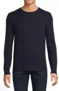 Theory Men’s M Riland Solid Merino Wool Sweater $285 Navy Blue - Picture 1 of 3