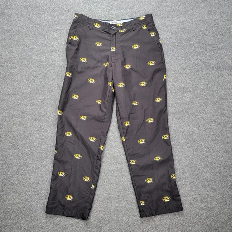 Mizzou MU Missouri Tigers Mens Pants All Over Print Sz 33x29 (Tag Sz 32x30) Cover