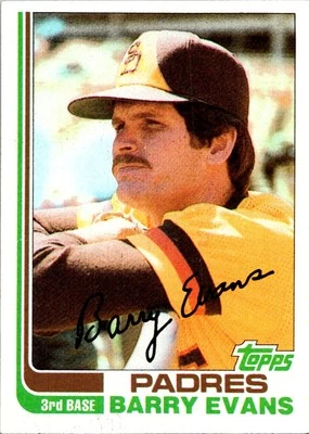 Barry Evans 1982 Topps #541 San Diego Padres - Image 1 of 2