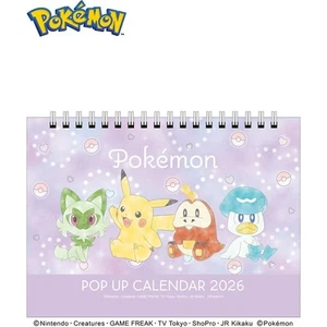 Pre Pokémon Pop-up Desk Calendar 2026 Japan New - Picture 1 of 3