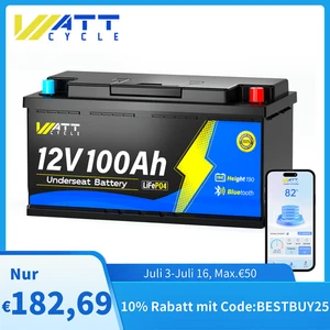 12V 100Ah 1280Wh LiFePO4 Batería Bluetooth H190 BMS Solar Caravana Doméstico - Imagen 1 de 8