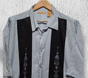 The Havanera Co Shirt Mens 2XLT Guayabera Embroidered Shirt Sleeve Rayon Poly - Picture 1 of 6