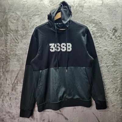 Adidas 3SSB Hoodie Men’s Large Black Gray Basketball Pullover Sweatshirt Logo - Image 1 of 4