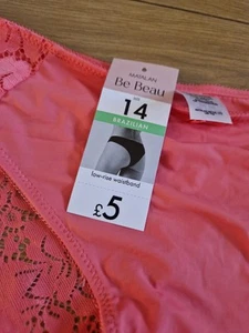 Pair ladies Lace Knickers Brazilian panties Briefs Fit Size 14 - Picture 1 of 3