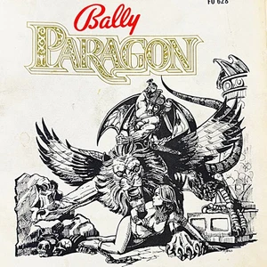 Bally Paragon Pinball Machine Manual Schematics ORIGINAL - Picture 1 of 3