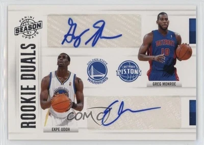 Actualización de temporada 2010 Rookie Duals Signatures/99 Greg Monroe Ekpe Udoh #13 automático radiocontrol Foto 1 de 2