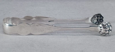 Samuel D. Rockwell New York Engraved Coin Silver Sugar Tongs Circa 1834-1853 - Image 1 of 4