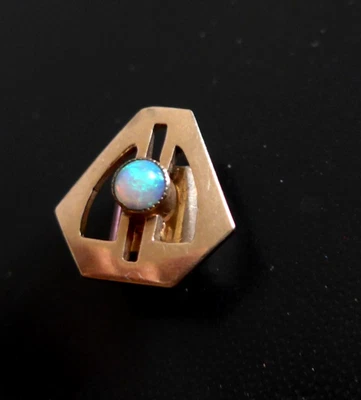 Kettenschieber /Anhänger mit Opal,Jugendstil gr -ca 1,5 x1,4 cm - Bild 1 von 2