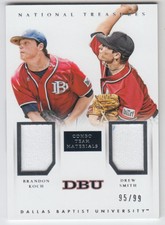 2015 Panini Nat Treas Collegiate Multi Team Combo Materials #8 Smith/Koch Jersey