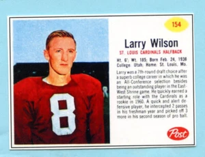 2022-1962 Style Cereal Football Card # 154 Larry Wilson -- Cardinals - Picture 1 of 1