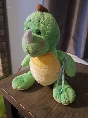 GANZ Webkinz Key Lime Dino Green Dinosaur 9" Plush Stuffed Animal NO CODE - Image 1 of 4