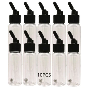 10pcs Airbrush Bottles Dual Action Jars Pots Box Lid Siphon Feed Paint Cup 30ML - Picture 1 of 4