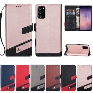 For Samsung Note20 S20 Ultra S10 S9 Note10 Plus Case Leather Wallet Card Cover