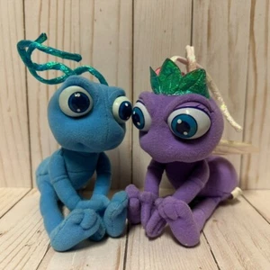 Vintage A Bugs Life Plush Set Flik Princess Atta Hangs Stick Together 1998 8 In - Picture 1 of 11