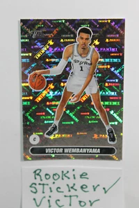 23-24 PANINI VICTOR WEMBANYAMA ROOKIE STICKER  RC #465 SPURS MINT MULTI HOLO  SP - Picture 1 of 2
