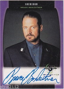 BABYLON 5 SEASON 5 A1 A01 BRUCE BOXLEITNER CAPTAIN JOHN SHERIDAN AUTOGRAPH