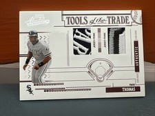 2005 Playoff Absolute Memorabilia Frank Thomas Dual White Sox Patches