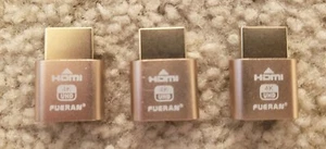 3x HDMI Dummy Plug 4K Headless Display Emulator for Windows Mac OSX Linux - Picture 1 of 2