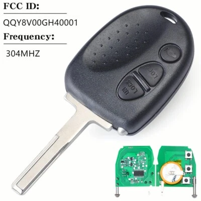 Uncut Remote Key Fob 3 Button for Pontiac GTO Chevrolet Caprice QQY8V00GH40001 - Image 1 of 4