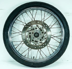 08 Harley Sportster XL1200C Front Wheel Rim Tire RUSTY Spokes MH90-21 54H 1309 - Picture 1 of 24