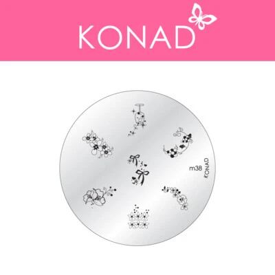 Original KONAD ® Stamping Nailart Design Schablone Image Plate - M38 - Bild 1 von 3