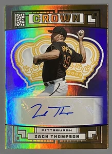 2022 Panini Capstone Zach Thompson Crown Auto Silver Holo #C-ZT Pirates - Picture 1 of 2