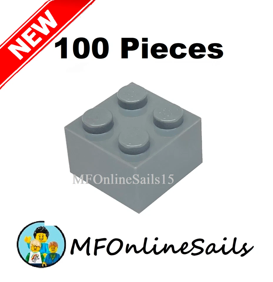 Lego Yellow 2x2 Building Bricks (3003) - Yellow