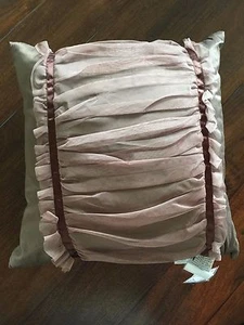 2 Waterford Ballina Dekorateur Überwurf Kissen MOKKA 20" Quadrat Tüllband Neu mit Etikett  - Bild 1 von 5