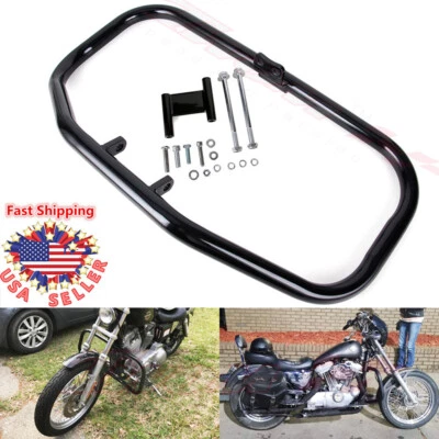 Barra de choque protectora de carretera de motor negra para Harley Sportster XL XR 883 1200 84-03 Foto 1 de 4
