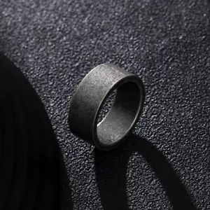 Anello uomo vichingo norreno opaco acciaio inox classico celtico vintage anello metallo - Foto 1 di 8
