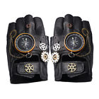 Gothic Women  Faux Leather Gloves Steampunk Half Finger Fingerless Gloves