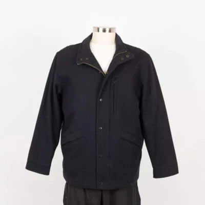 Mens Wool Jacket L Insulated Black - Image 1 of 4