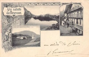 Italia - BRUSSON (AO) Lago di Bringuez - Albergo d'Italia - La Croix, sulla stra - Picture 1 of 2