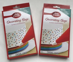 2 Boxes Frosting Bags Disposable Decorating Cake Cookie Betty Crocker 12” NEW - Picture 1 of 3