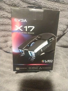 New Sealed EVGA X17 FPS Gaming Mouse Black silver Quick response 3 dimension - Picture 1 of 8