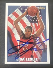 SIGNED Lisa Leslie 1996 Topps USA Women's National Team Rookie Auto WNBA COA