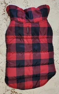 Chaleco a Cuadros Rojo Perro Mascota Sherpa Forrado Ropa Chaqueta Suéter  Foto 1 de 4