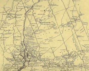 Westport Saugatuck CT 1867 Maps with Businesses and Homeowners Names Shown - Picture 1 of 1