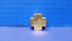 Solid Brass Manifold Pipe Cross Four Way 1/8" Inch Female NPT Air Fuel Water - Picture 1 of 4