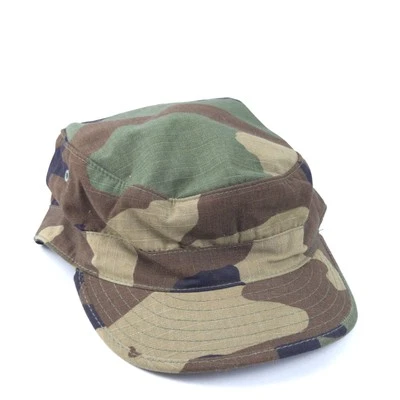 Military Hat Men Size 7-3/8 Hot Weather Cap Camo Woodland Atlas Headwear Army - Image 1 of 4